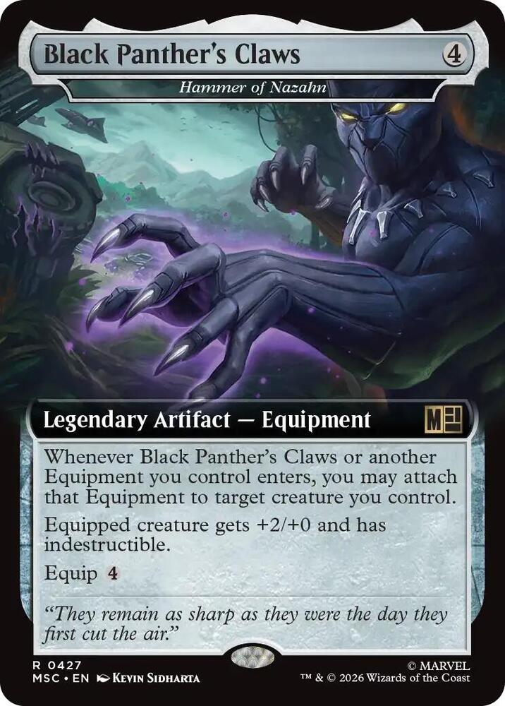 Black Panther's Claws - Hammer of Nazahn (Extended Art) — Commander: Marvel Super Heroes