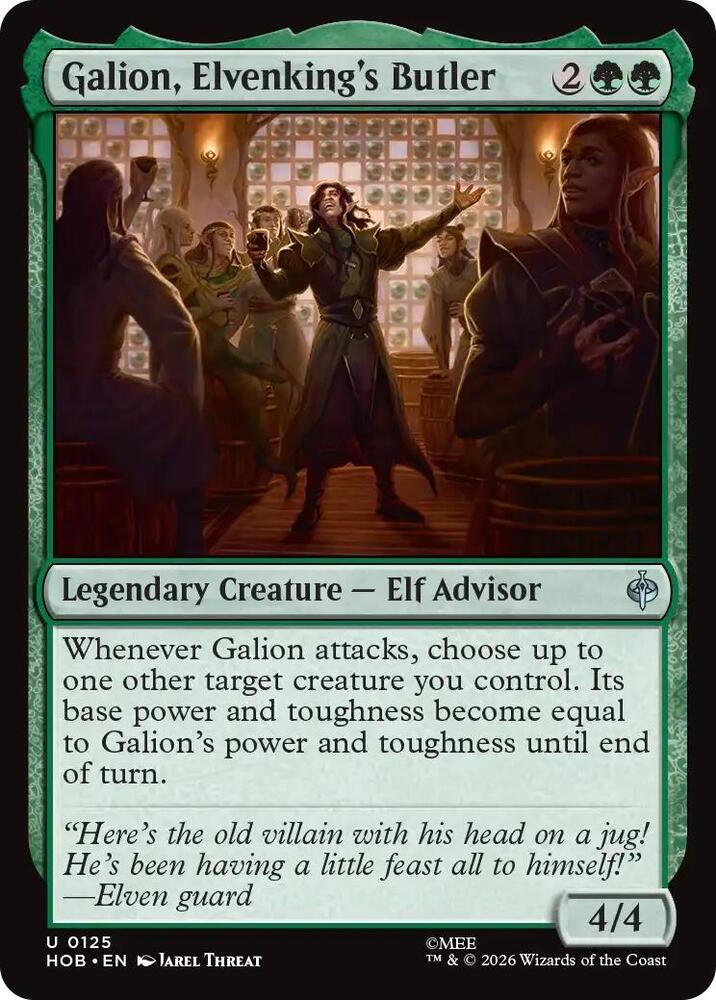 Galion, Elvenking's Butler — The Hobbit