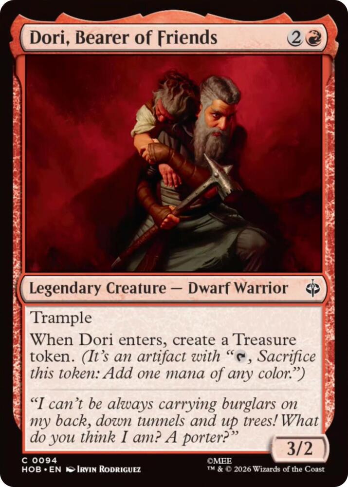 Dori, Bearer of Friends — The Hobbit