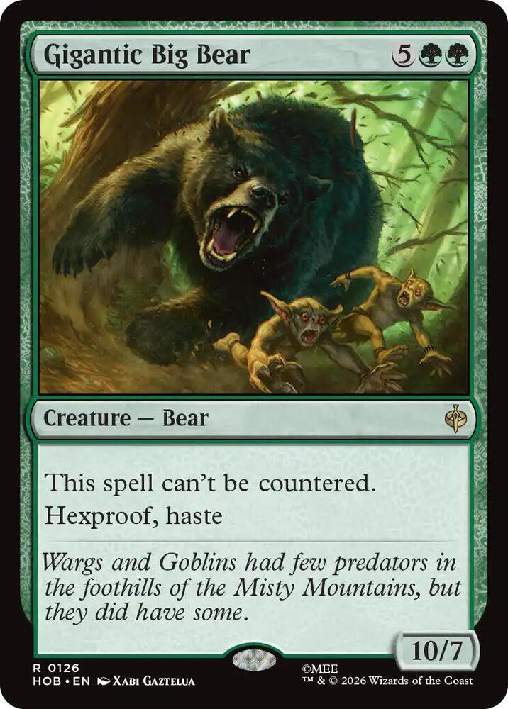 Gigantic Big Bear — The Hobbit
