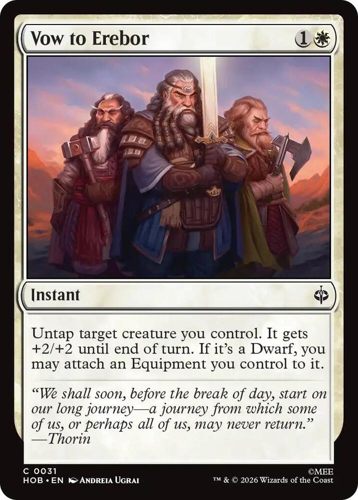 Vow to Erebor — The Hobbit