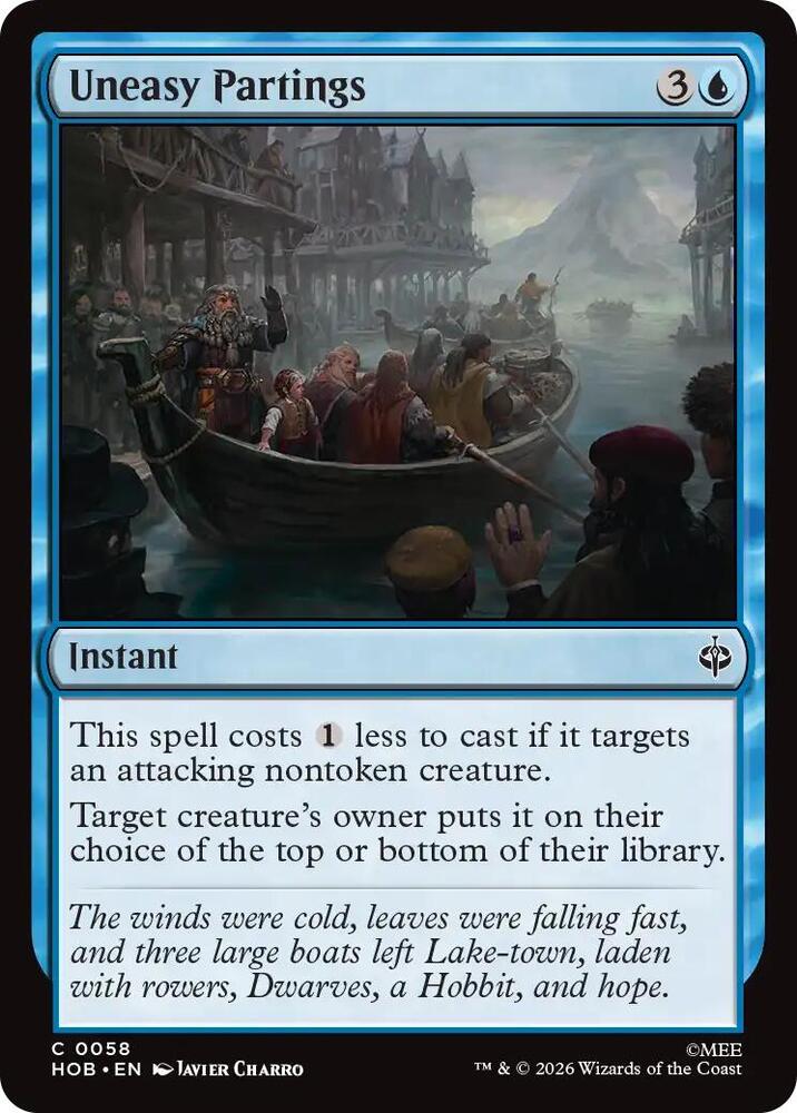 Uneasy Partings — The Hobbit