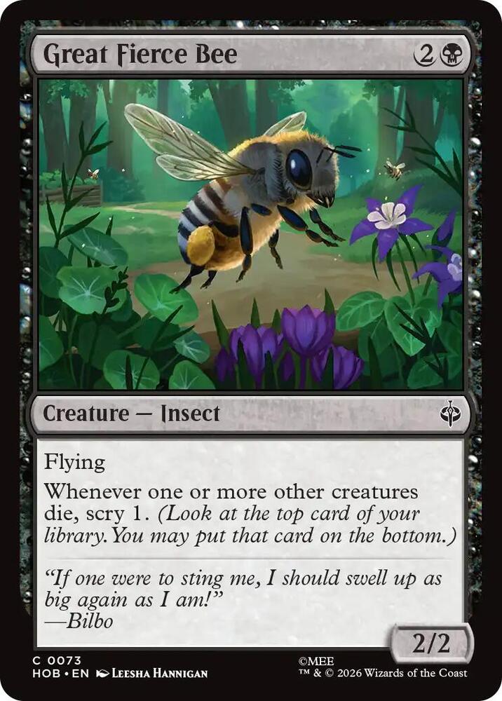 Great Fierce Bee — The Hobbit