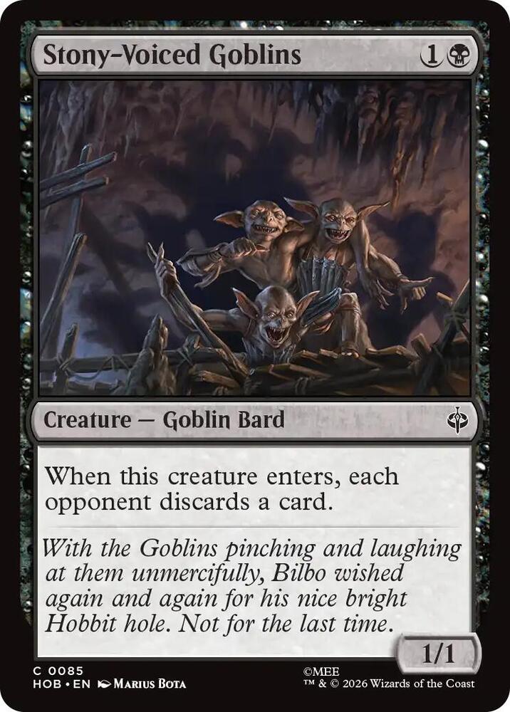 Stony-Voiced Goblins — The Hobbit