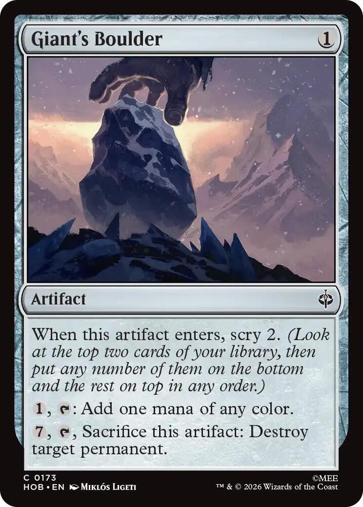Giant's Boulder — The Hobbit