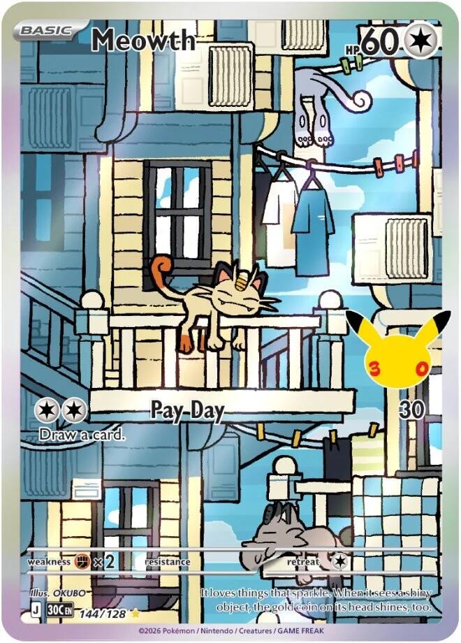 Meowth - 144/128 — ME: 30th Celebration