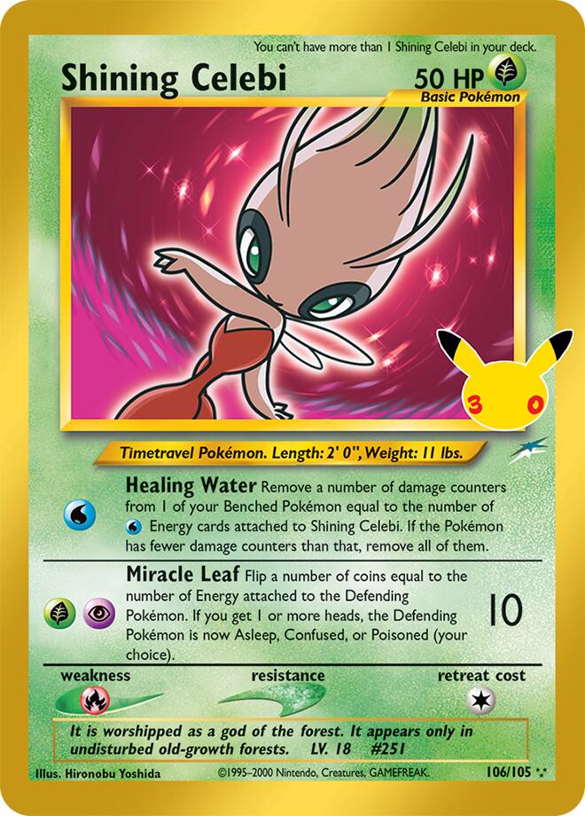 Shining Celebi — ME: 30th Celebration Classic Collection
