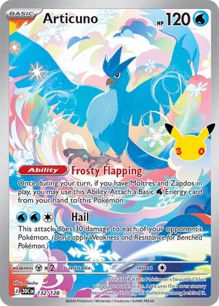 Articuno - 132/128 — ME: 30th Celebration