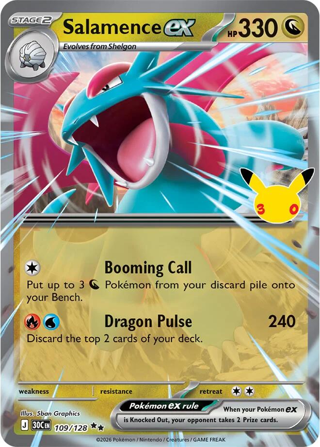 Salamence ex - 109/128 — ME: 30th Celebration