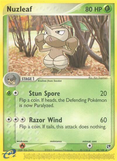 Nuzleaf - 49/100 — EX Sandstorm