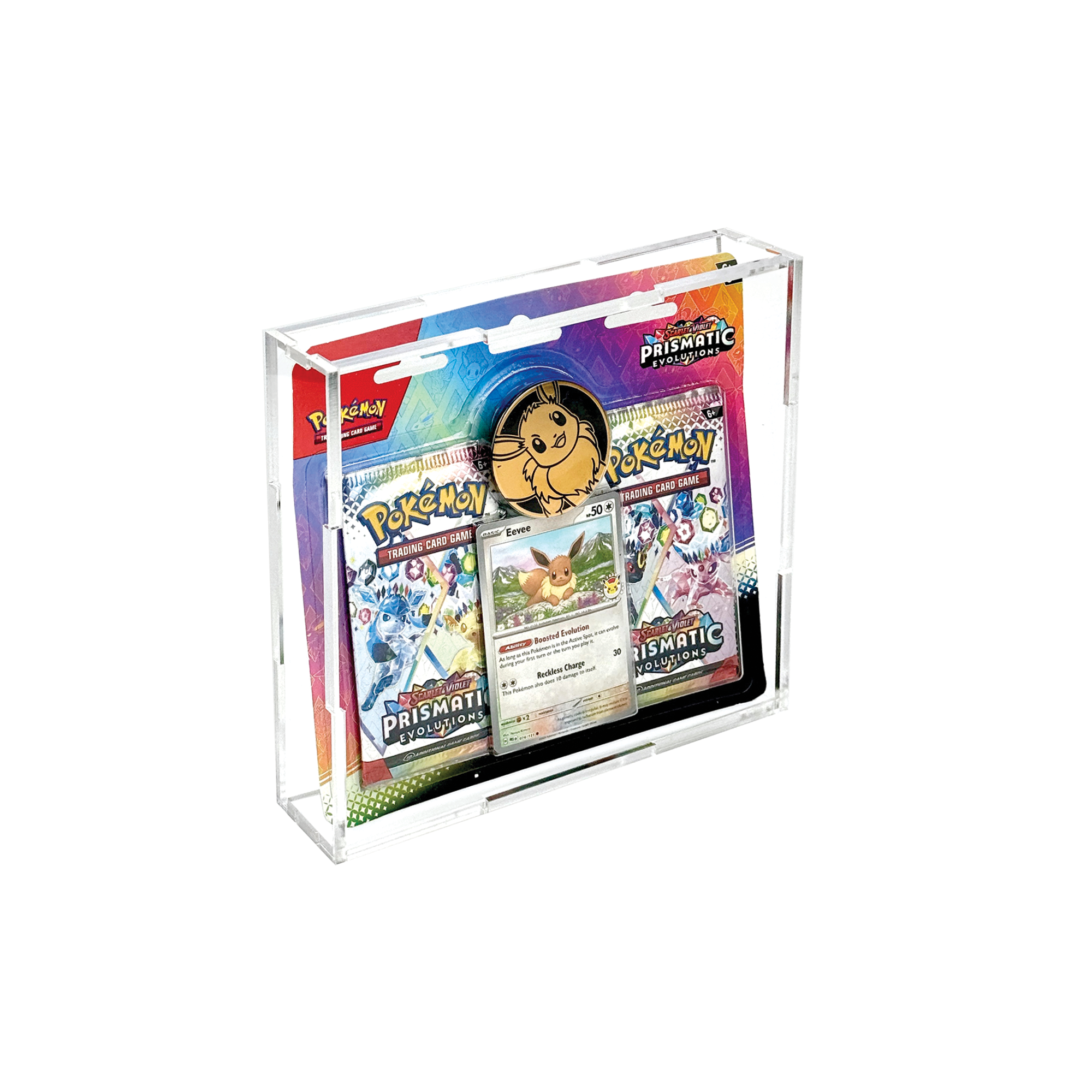 Acrylic Display Case for Pokemon Prismatic Evolutions 2 Pack Booster