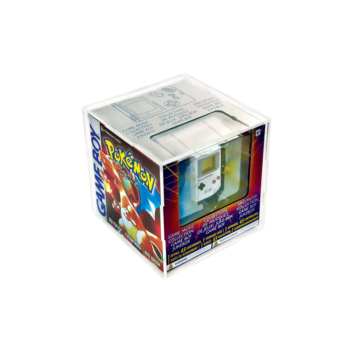 Acrylic Display Case for Pokemon Red &amp; Blue Game Music Collection: Gameboy Jukebox