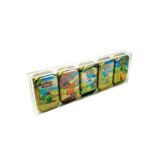 Press Fit Acrylic Display Case for 5 Pokemon Mini-Tins