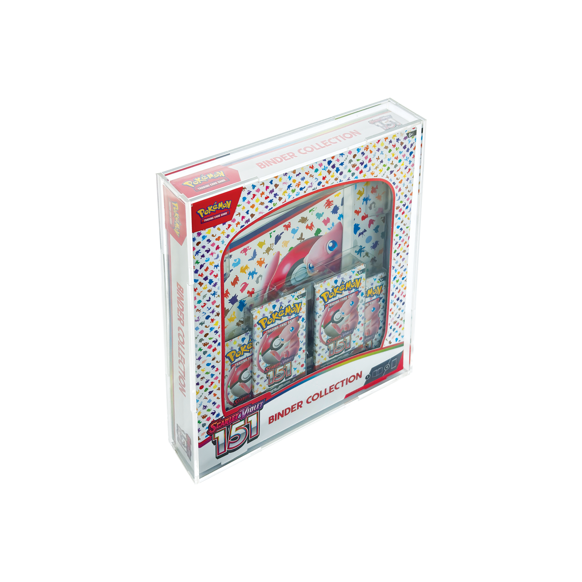 Press Fit Acrylic Display Case for Pokemon 151 Binder Collection