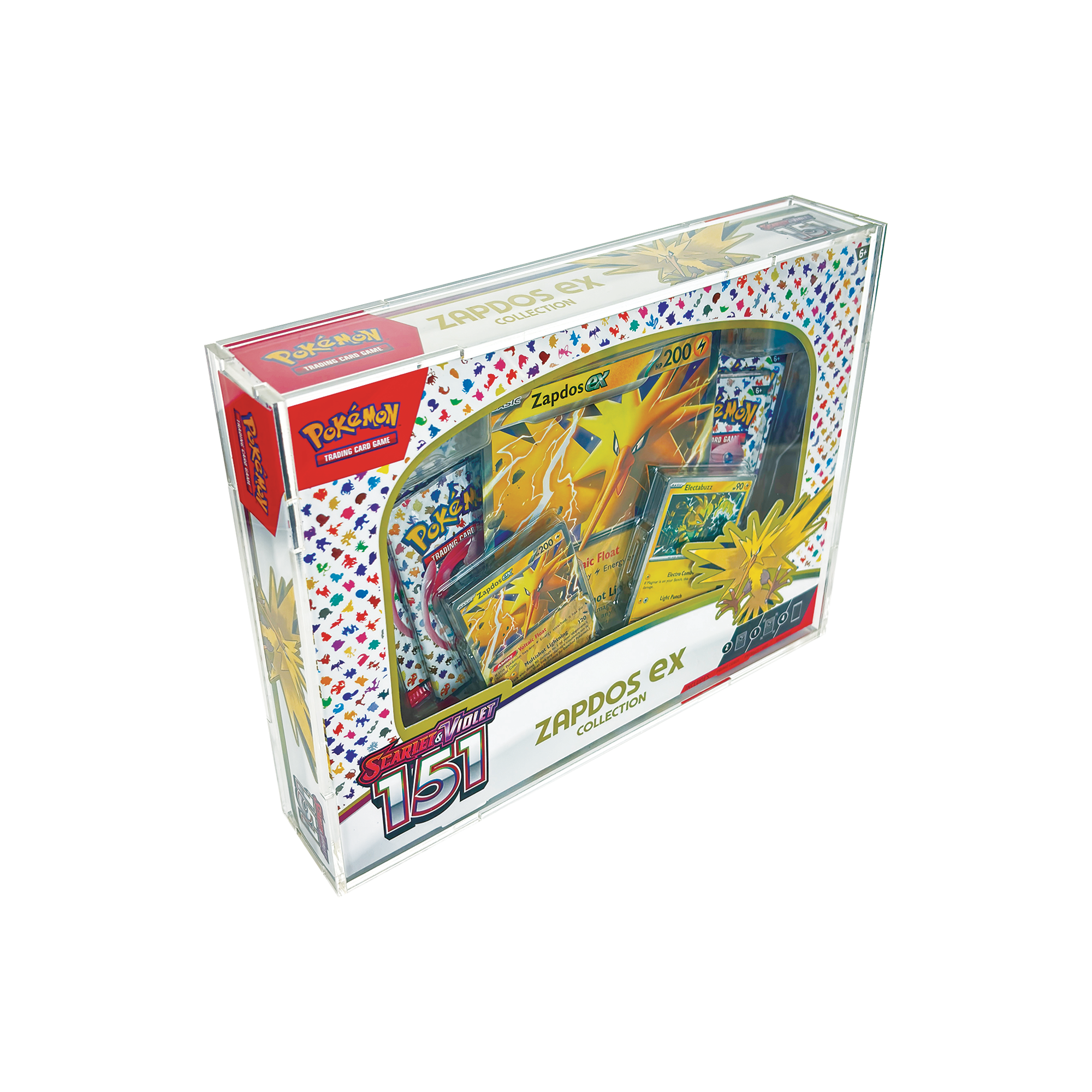 Press Fit Acrylic Display Case for Pokemon 151 Zapdos EX Collection