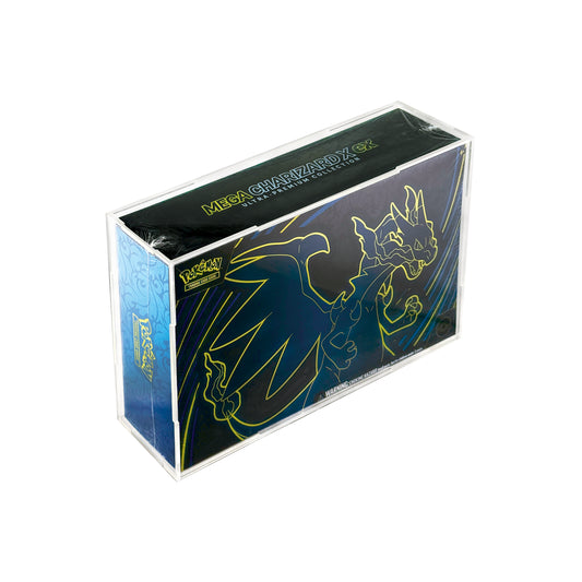 Press Fit Acrylic Display Case for Pokemon Mega Charizard X EX UPC