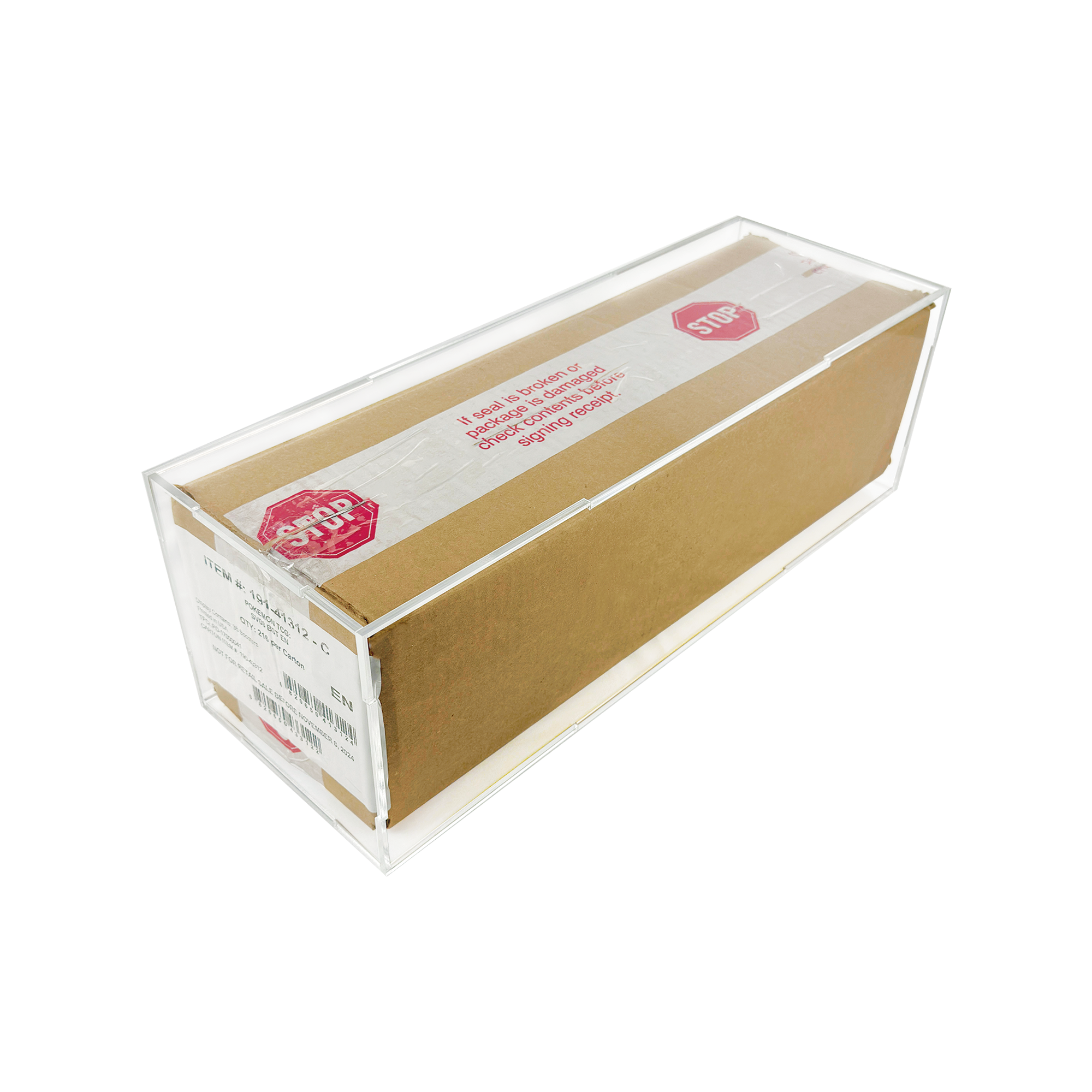 Press Fit Acrylic Display Case for Pokemon Sealed Booster Box Case