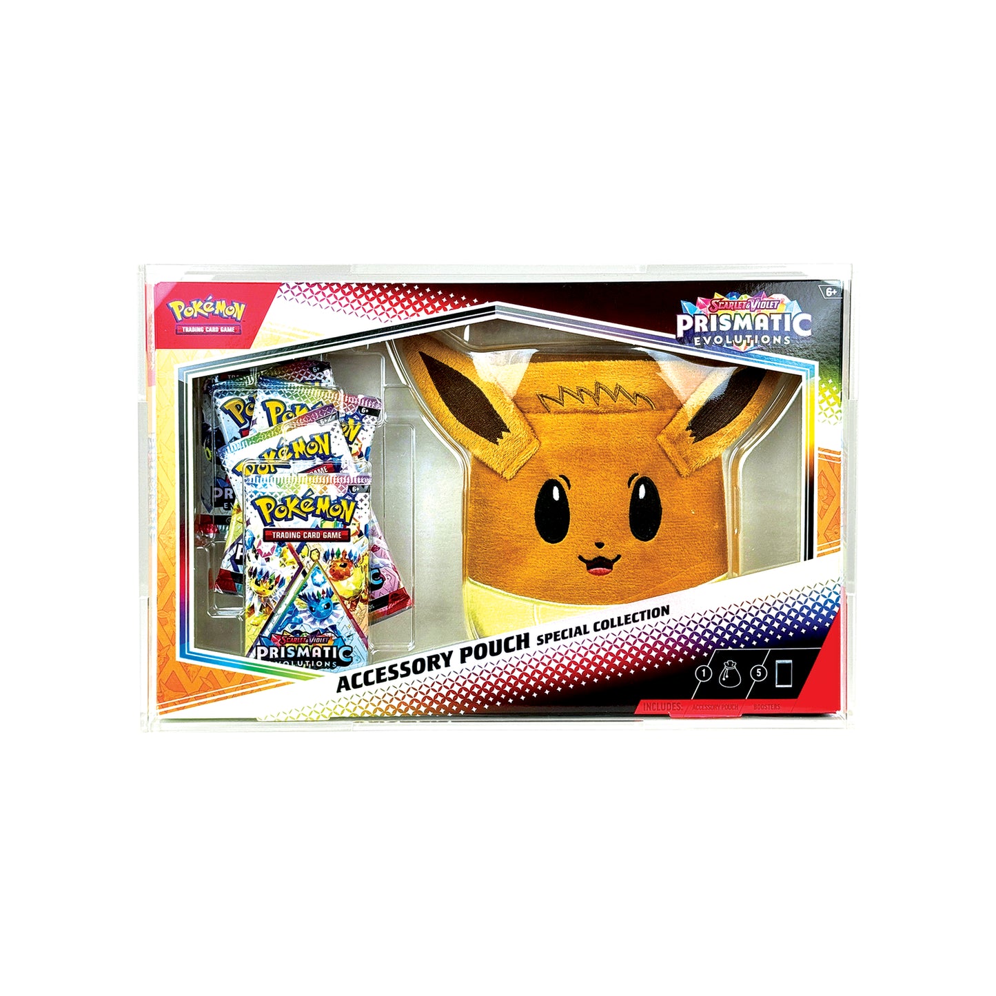 Acrylic Display Case for Prismatic Evolutions Accessory Pouch